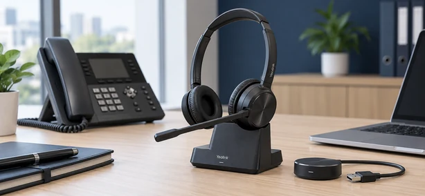 Draadloze Yealink headsets en headsets voor vaste telefoon