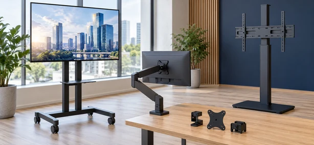 Bevestigingen, voeten, totems voor tv en Digital Signage scherm