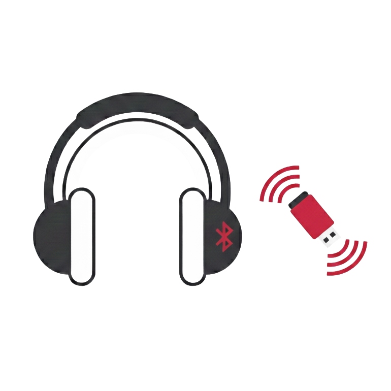 Bluetooth headset met USB dongle