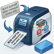 Herschrijfbare kaartprinter