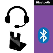 Bluetooth headset met laadstation