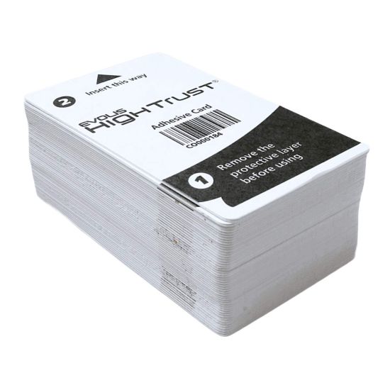 50 cartes adhésives Evolis pour nettoyage.