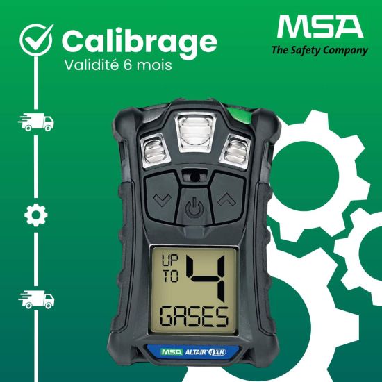 Kalibratie MSA 4 Klassieke Gassen (LIE, O2, CO, H2S, CO2)