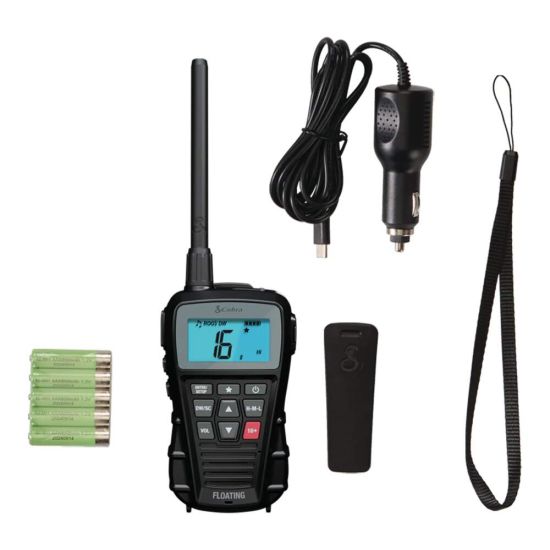 Accessoires geleverd met Bluebound 150 VHF Marine