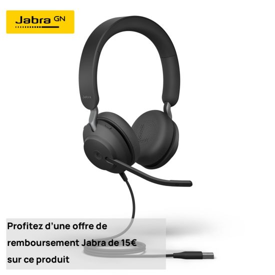 Jabra Evolve2 40 bedrade USB-A headset