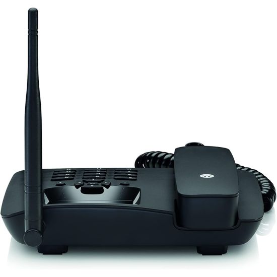 Motorola Voice - FW200L 2G draadloze vaste telefoon, GSM Quad Band, batterijback-up, microfoon dempen, handsfree - zwarte kleur : Motorola