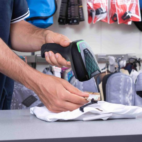 GBT 4600 leest een barcode aan de kassa