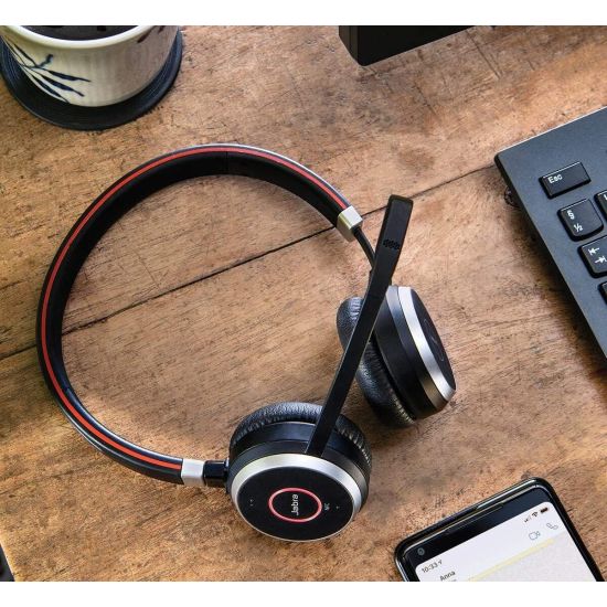 Jabra Evolve 65 MS Stereo | Jabra-headset | Bluetooth-headset | geleverd met USB-A dongle | gecertificeerd voor Microsoft Teams
