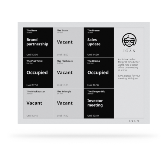 Joan 13 zaalreserveringsscherm