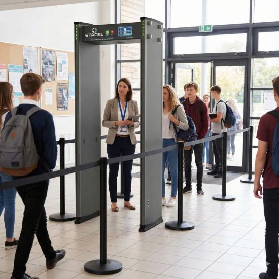 PS-700 en fonctionnement dans un hall d'établissement scolaire école lycée université