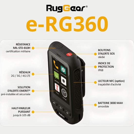 e-RG360 RugGear - PTI-smartphone