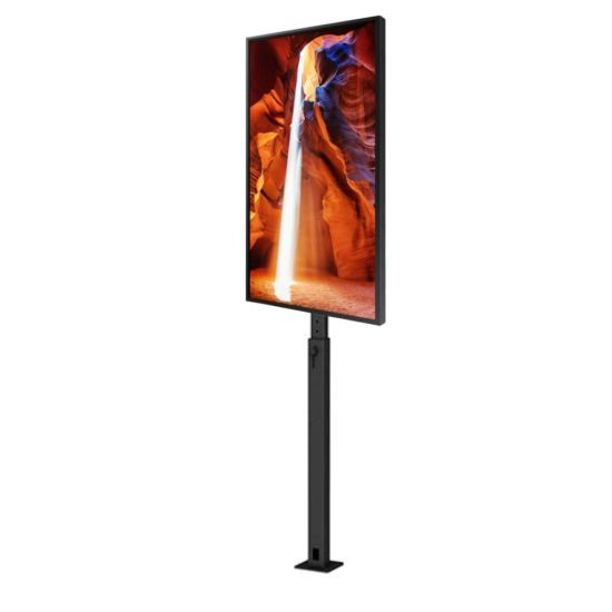 Samsung-scherm in etalage met verticale standaard