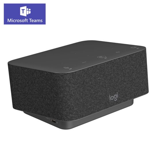Logitech Logi Dock Noir - speakerphone micro et haut parleur certifié pour Microsoft Teams