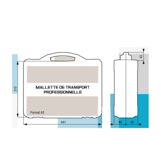 OfficeEasy - Mallette de transport - dimensions