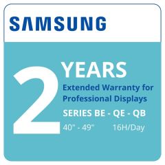2 jaar garantieverlenging voor professionele schermen Samsung 40-49", 16 uur/dag