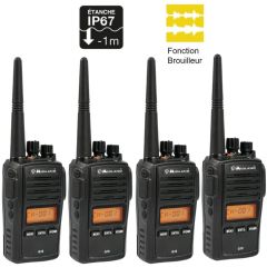 Pack de 4 Midland G18 - Talkie-walkie professionnel sans licence PMR446, IP67