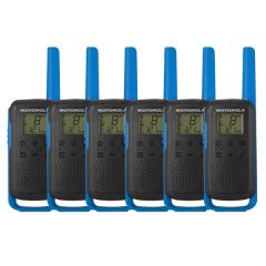Pack 6 walkie talkie Motorola T62 bleu