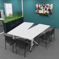 Kit Poly video conference met meubel + scherm - Wandmontage