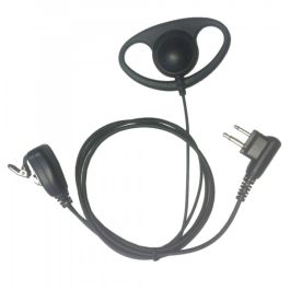 D-Shape Oortje Voor Motorola Portofoons – 2-pins, Incl. PTT-microfoon, Geschikt Voor CP040, XTNi, DP1400 E.a.
