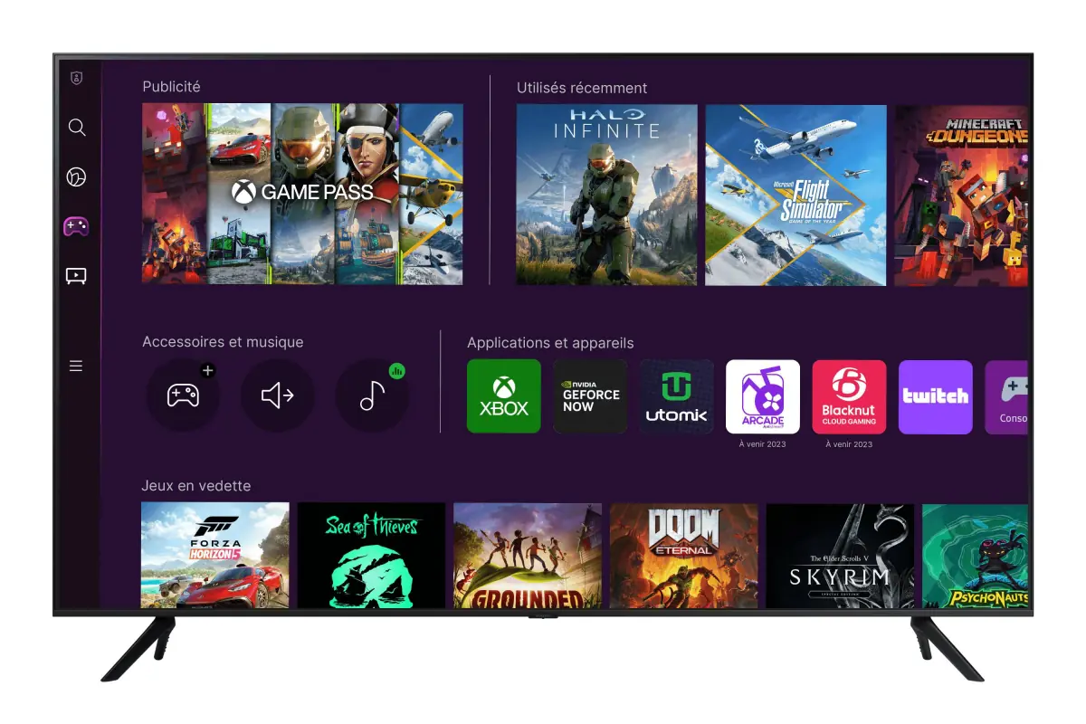 Gamen Hub op 65CU7025 Samsung