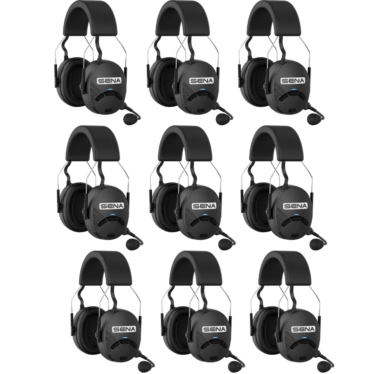 Pack van 9 Sena Tufftalk M - Geluidsisolerende intercomheadset op Mesh-netwerk