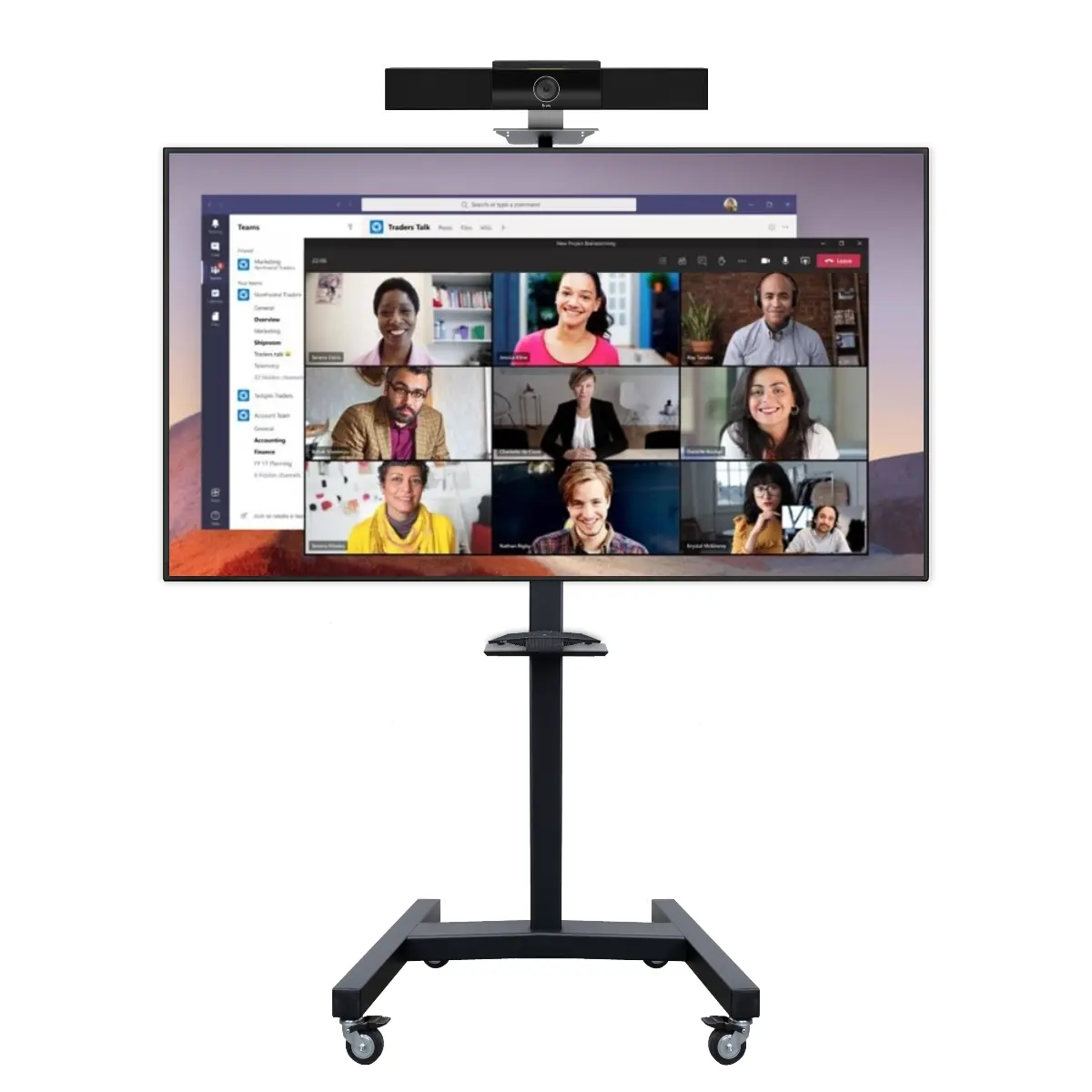 pak video conference Samsung-Polycom met rolstandaard