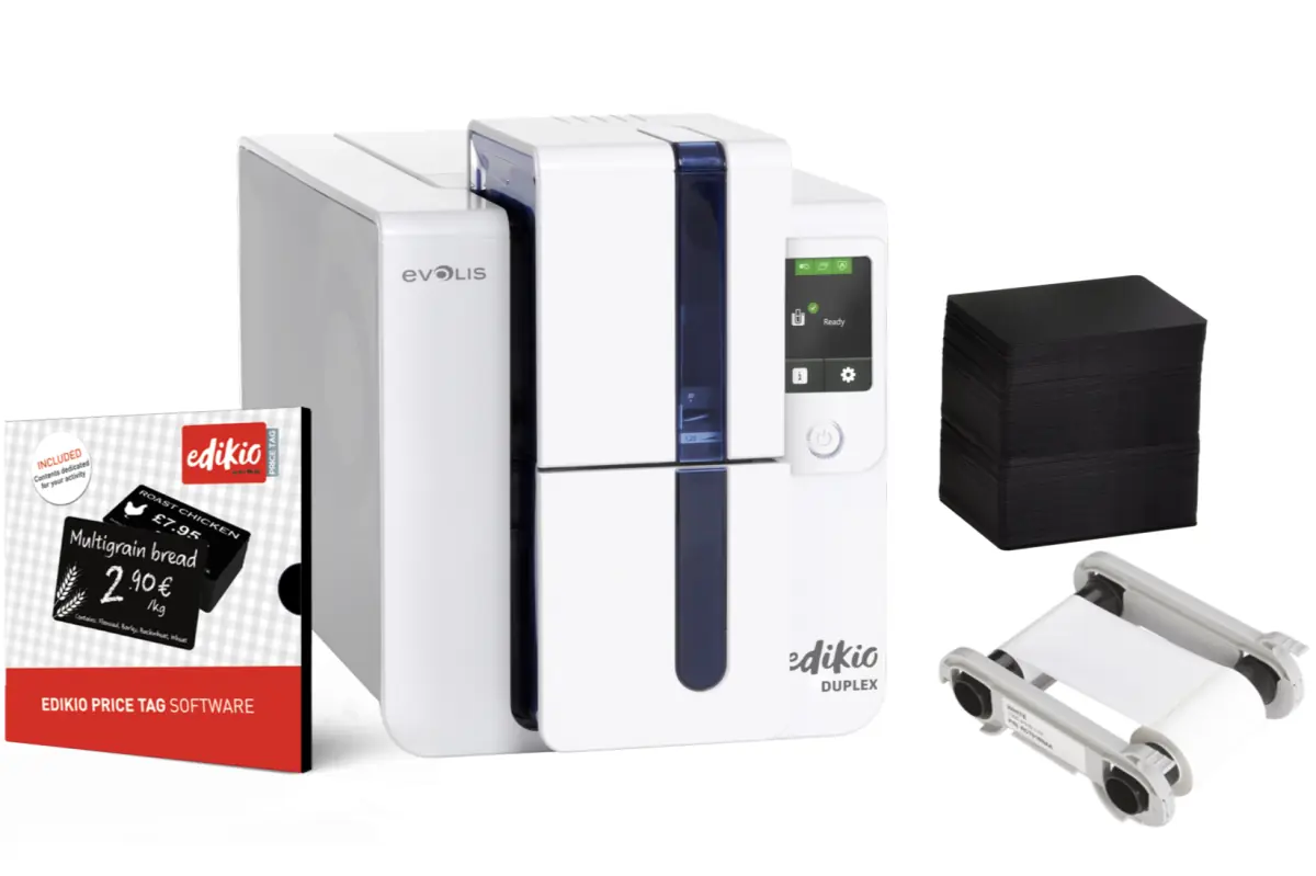 Edikio Price Tag Duplex - dubbelzijdige printer voor prijskaartjes op plastic kaarten