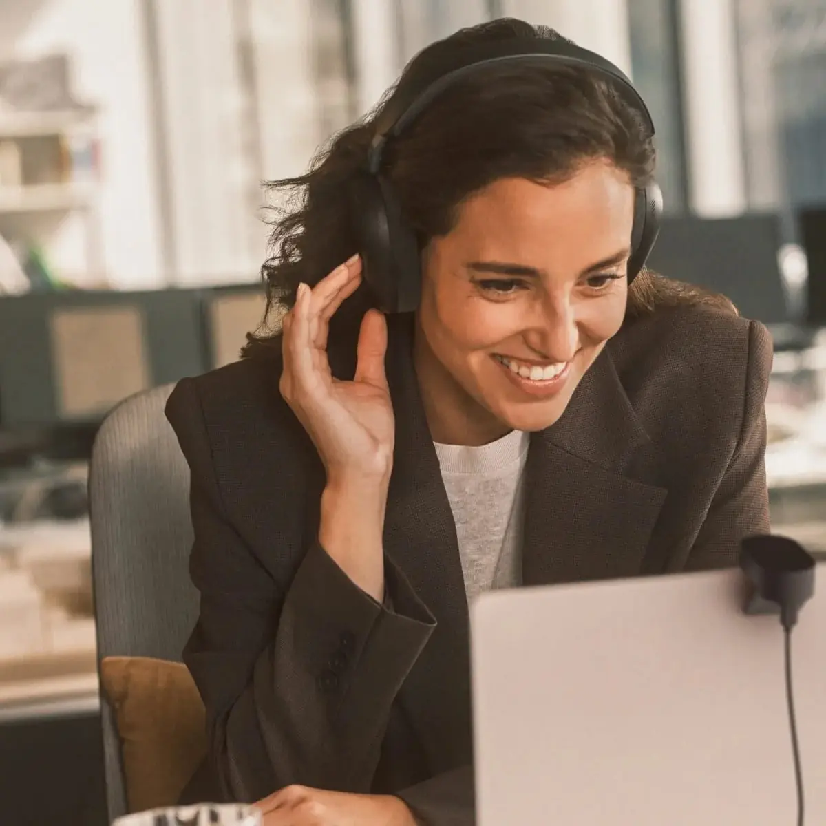 Circum-aurale hoofdtelefoon Jabra Evolve3 85