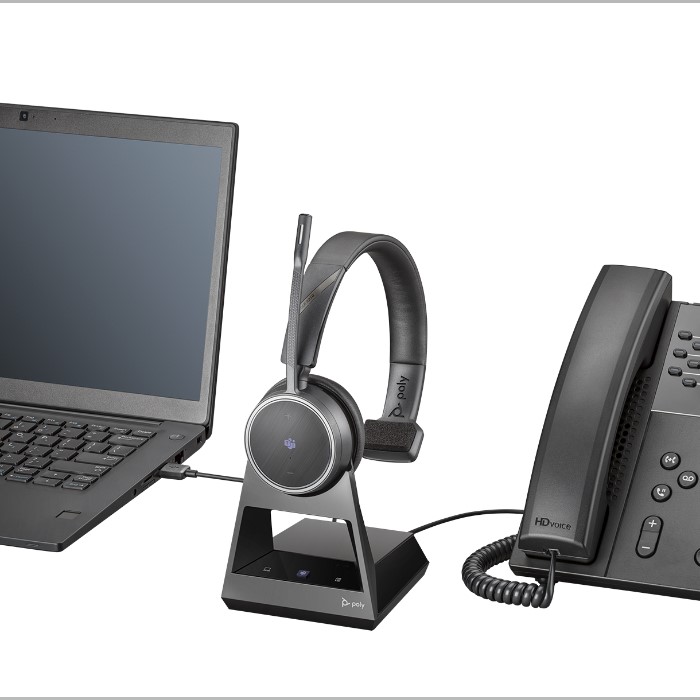 Poly  Savi 7310 Office, headset  draadloos  pour PC  et téléphone fixe