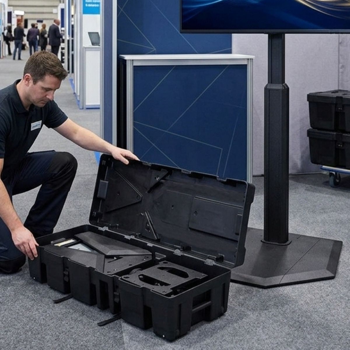 Opslag van de PRSU-stand in de PC900-koffer - Chief-kit