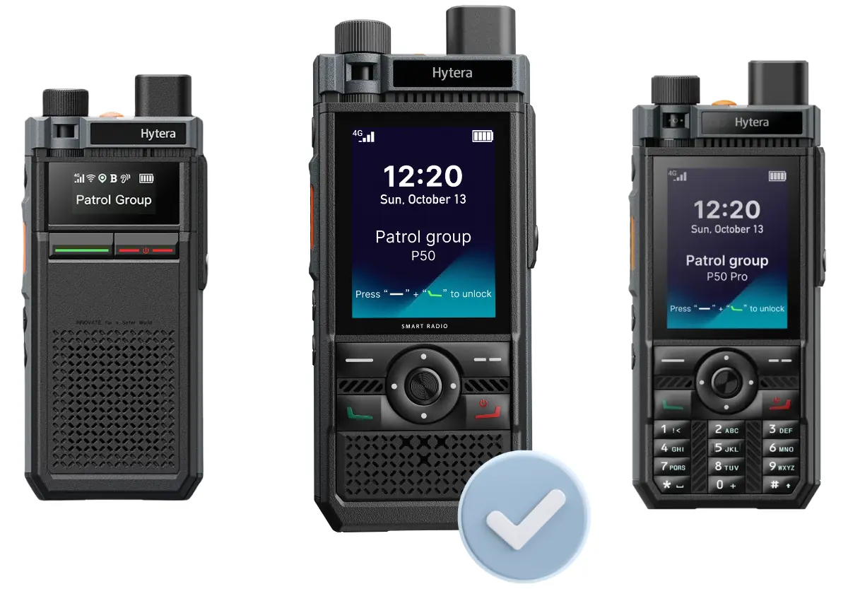 Hytera P50 4G PoC-terminal zonder toetsenbord