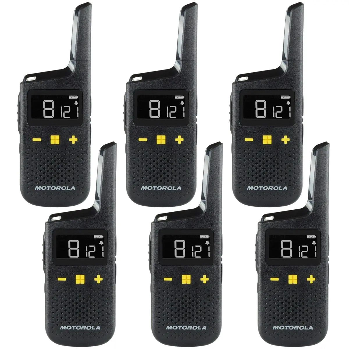 Set van 6 Motorola XT185 + oordopjes - Portofoons-walkies zonder licentie -D3P01611BDLMAW