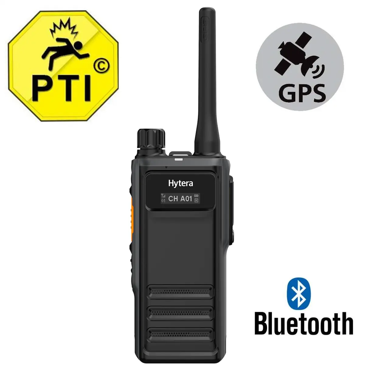 Hytera HP605 UHF - BIW GPS BT - Portofoon lichtgewicht vergunningsplichtig
