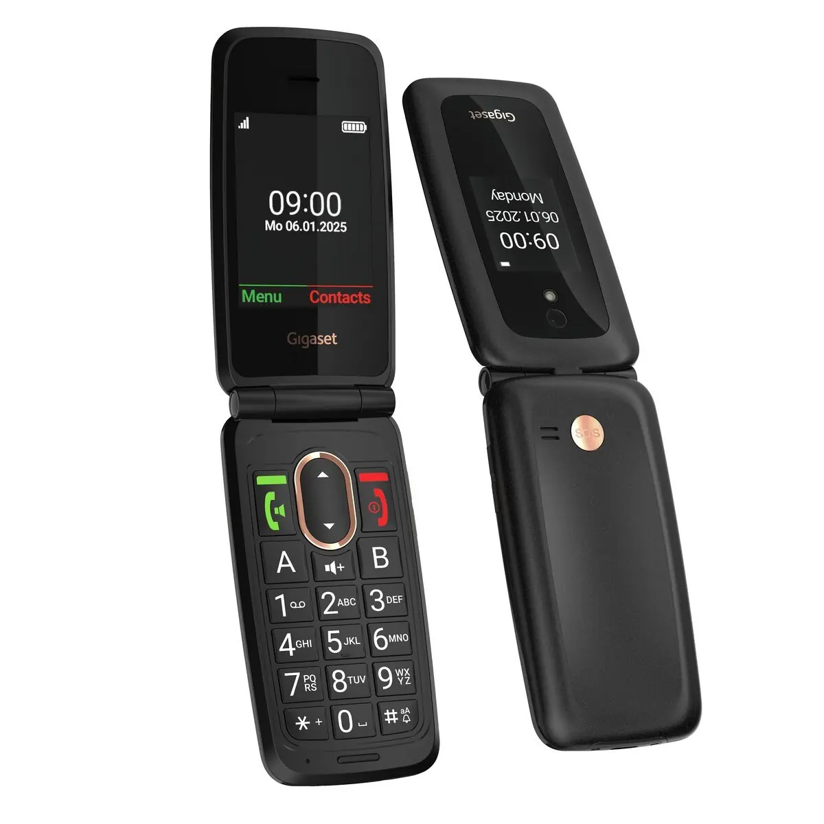 SOS-knop aan de achterkant van de Gigaset GL795