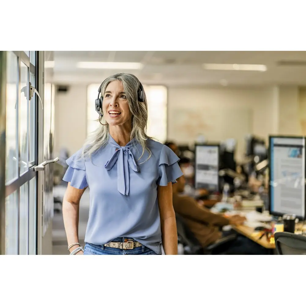 headset met microfoon en oplaadbasis Voyager 4310 MS Teams Poly