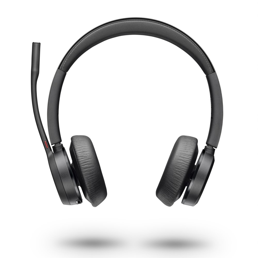 Voyager 4320 MS headset en Office Poly basis