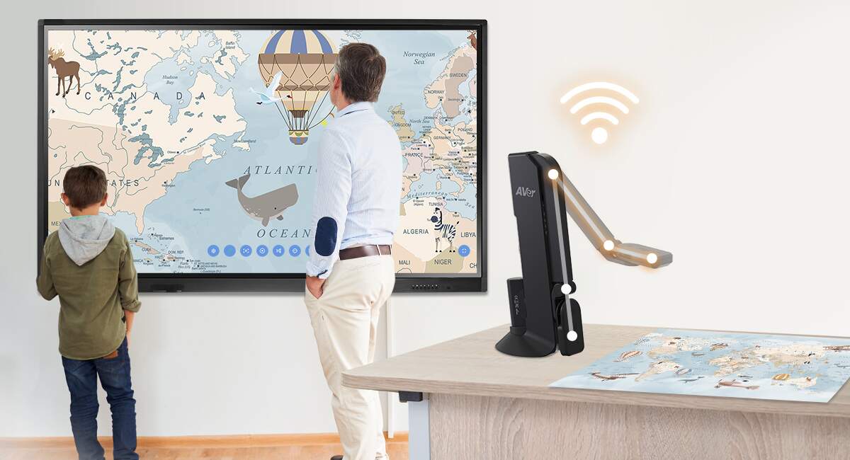 document camera van documenten die AVer registreren